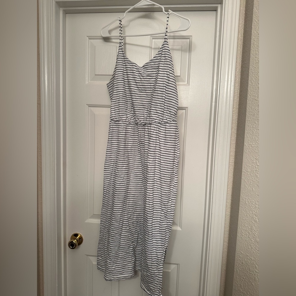 Maxi dress—Black and White striped